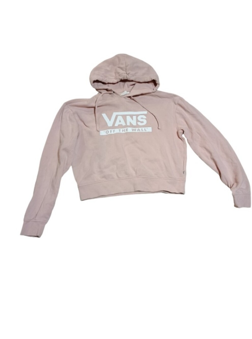 Vans Pale Pink Logo Cropped Hoodie